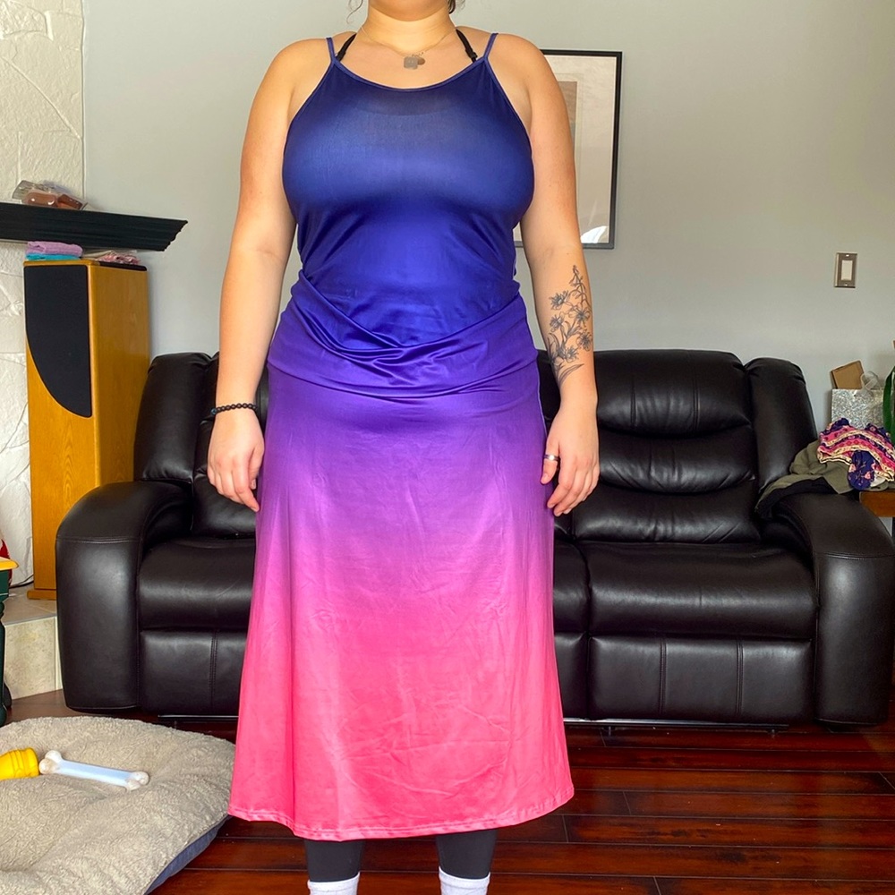 Stretchy ombré summer dress
